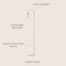Jonathan Y Vega 60" Minimalist Edison Metal/Marble Floor Lamp, Gold JYL1095A - alternate 4