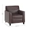 Flash Furniture Contemporary Chair, Brown Back, 30-1/2 in W 29" L 31-1/2" H, Flared, Leather Seat BT-827-1-BN-GG - alternate 3