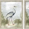 Homeroots Set Of Two Cranes I Silver Framed Print Wall Art, 2PK 416439 - alternate 2