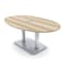 Skutchi Designs Boval Conference Table With Power, 48 in W, 72 in L, Brown HAR-BOVL-48X72-DOU-K525-ESIL - alternate 1