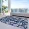 Homeroots 8' X 10' Navy Blue And Gray Floral Washable Indoor Outdoor Area Rug 600027 - alternate 4