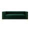Homeroots 84" Hunter Green Velvet Manufactured Wood Sofa 543945 - alternate 1