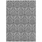 Homeroots 3' X 5' Gray Damask Washable Non Skid Indoor Outdoor Area Rug 563874 - alternate 3