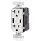 Leviton 5.1A USB Type A/Type-C Wall Outlet Charger with 20A Tamper-Resistant Receptacles T5833-W - alternate 3