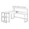 Homeroots 59" White and Silver L Shape Computer Desk 333396 - alternate 1