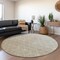 Homeroots 8' Taupe And Gray Round Geometric Washable Indoor Outdoor Area Rug 605815 - alternate 2