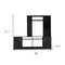 Homeroots 78" Black Wood Enclosed and Open Storage Entertainment Center with Bookcase 535163 - alternate 4