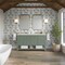 James Martin Vanities Breckenridge 60 in. Double Vanity, Smokey Celadon, w/ 3 CM Victorian Silver Quartz Top 330-V60D-SC-3VSL - alternate 3