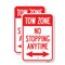 Signmission No Stopping Anytime with Bi-Directional Arrow, 12'' X 18'' 2 Signs, Heavy Gauge Aluminum, 2PK A-1218-2PACK-23579 - alternate 1
