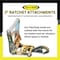 Tie 4 Safe Set 2'' x 10' Ratchet Wheel Lift Lasso Strap w/ Flat Snap Hook Tow Truck Black, 4PK RB04CK-MH33-TWS21-W27-BLK-BW02P-BLK-4 - alternate 1
