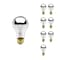 Bulbrite pack of 8 Incandescent A19 Medium Screw Base E26 Light Bulb, 60 Watt, Half Chrome, 8 PK 861265 - alternate 1