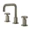 Kingston Brass Widespread Bathroom Faucet with Push Pop-Up Drain, Brushed Nickel KS1418RNX - alternate 1