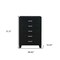 Homeroots 49" Black Wood Five Drawer Dresser 564698 - alternate 3