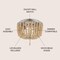 Jonathan Y Allison 10" 2-Light Shabby Chic Farmhouse Wood Beaded/Metal LED Flush Mount, Antique Silver/Cream JYL9074C - alternate 4