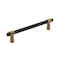 Amerock Mergence 5-1/16 in 128 mm Center-to-Center Matte Black/Champagne Bronze Cabinet Pull BP36859FBCZ - alternate 1