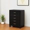 Homeroots 49" Black Wood Five Drawer Dresser 564698 - alternate 1