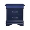 Homeroots 24" Blue Wood Lighted Two Drawer Nightstand 482397 - alternate 4