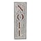 Homeroots 19" X 6" Gray and Brown Christmas Handcrafted Noel Metal Wall Decor 487511 - alternate 1