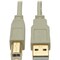 Tripp Lite Eaton Tripp Lite Series USB 2.0 A to B Cable (M/M), Beige, 15 ft. (4.57 m) U022-015-BE - alternate 1