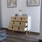 Homeroots 32" White and Natural Three Drawer Dresser 552269 - alternate 4