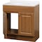 Zenith Zenna Home Oak 30'' Wx35'' Hx18''D Vanity with Wht Cultured Marble Top RBC30KK - alternate 1