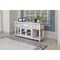 Homeroots 70" White Solid Wood Open shelving Distressed TV Stand 528740 - alternate 2