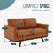 Leisuremod Chester Modern Leather Loveseat with Birch Wood Base, Cognac Tan CS58TN-L - alternate 6