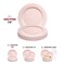 Smarty Had A Party 7.5" Matte Pink Round Disposable Plastic Appetizer/Salad Plates (120 Plates), 120PK 4857PNK-CASE - alternate 4