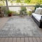 Homeroots 3' X 5' Gray And Ivory Abstract Washable Indoor Outdoor Area Rug 612328 - alternate 4
