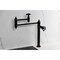 Kingston Brass Deck Mount Pot Filler Faucet with Knurled Handle, Matte Black KS3700RKZ - alternate 4