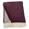 Homeroots 55" X 70" Plum And White Cotton Blend Woven Chevron Plush Throw Blanket with Fringe 633080 - alternate 4
