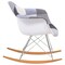 Leisuremod Wilson Twill Fabric Eiffel Rocking Chair, Patchwork WR25FC - alternate 3