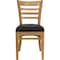 Flash Furniture Hercules Restaurant Chair, Wood Back, 17-1/4 in W 20" L 33-3/4" H, Vinyl Seat XU-DGW0005LAD-NAT-BLKV-GG - alternate 1
