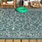 Jonathan Y Charleston Vintage Filigree Textured Weave Teal/Gray 8 ft. x 10 ft. Indoor/Outdoor Area Rug SMB106F-8 - alternate 3