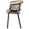 Leisuremod Ervilla Dining Chair with Stainless Steel Legs Velvet Seat and Wicker Back, Beige EC20BG - alternate 4