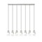 Z-Lite Aimie 7-Light Linear Chandelier, 6 in W, Brushed Nickel 828P6-7L-BN - alternate 3