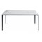 Homeroots 63" White and Black Sintered Stone and Steel Dining Table 535203 - alternate 2