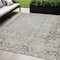 Homeroots 5' X 8' Chocolate Damask Washable Indoor Outdoor Area Rug 607687 - alternate 1