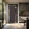 Vdomdoors Aluminum Door Cynex 6777 Brown Entry Steel Metal Modern Painted W36+14xH80+14 Right Inswing CYNEX6777EXD-BRW-W36+14xH80+14-RH-I - alternate 3