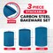 Bakken- Swiss BAKKEN 3-Piece Nonstick Baking Pan Set, Carbon Steel, PFOA-Free, Oven Safe, 450 DegF, Blue Marble BKWAV3PBLUE - alternate 4