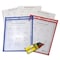 C-Line Products 9"x 12" Assorted Vinyl Reusable Dry Erase Pocket Study Aid Kit, 1/PK, 12PK/CT 40600-CT - alternate 1