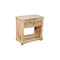 Homeroots 28" Distressed Natural One Drawer Solid Wood Nightstand 555411 - alternate 3