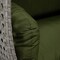 Leisuremod Mendoza Light Grey Wicker Hanging 2 person Egg Swing Chair with Dark Green Cushions MSCLGR-53DG - alternate 5