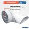Bulbrite Motion Sensor / Dusk-To-Dawn Wired Outdoor 2-Head LED Security Flood Light, White 773702 - alternate 3