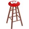 Holland Bar Stool Co Oak Bar Stool, Medium Finish, Wisconsin "W" Seat RC30OSMed - alternate 1