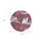 Homeroots 8' Burgundy Pink And Charcoal Round Geometric Washable Indoor Outdoor Area Rug 600356 - alternate 2