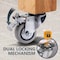 Powertec 3'' Swivel Plate Caster Wheels w/ Brake & 880 lbs Loads, Dual Locking PU Castor Wheels, 4PK 17208N - alternate 4