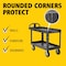 Rubbermaid Commercial Utility Cart with Deep Lipped Plastic Shelves, Plastic, 750 lb Load Capacity, 2 Shelves, 55 in L FG454610BLA - alternate 4