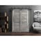 Sartodoors Slab Barn Door Panel Frosted Glass Grey 18x96 Solid Core Modern Interior QUADRO4088S-NEB-1896 - alternate 2