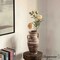 Uniquewise 12in Whitewashed Ceramic Flower Vase for Home Decor, Rustic Farmhouse Pottery Modern Country Accent QI004777 - alternate 3